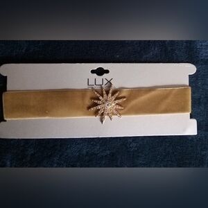 Gold Rhinestone Star Choker